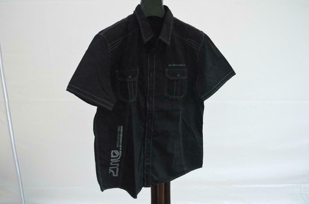 Hemd met witte stiksels zwart XL, Ophalen of Verzenden, Gedragen, Zwart, Halswijdte 43/44 (XL)