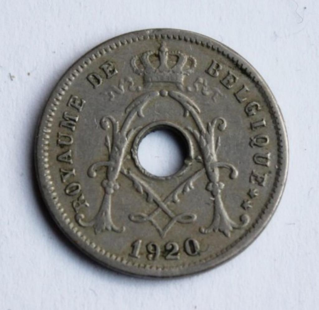 5 CENT ALBERT 1 BELGIE 1920 FR, Ophalen of Verzenden, Overig, Losse munt