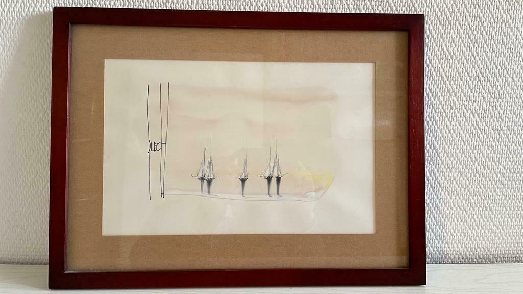 Aquarel, Antiek en Kunst, Kunst | Schilderijen | Modern, Ophalen