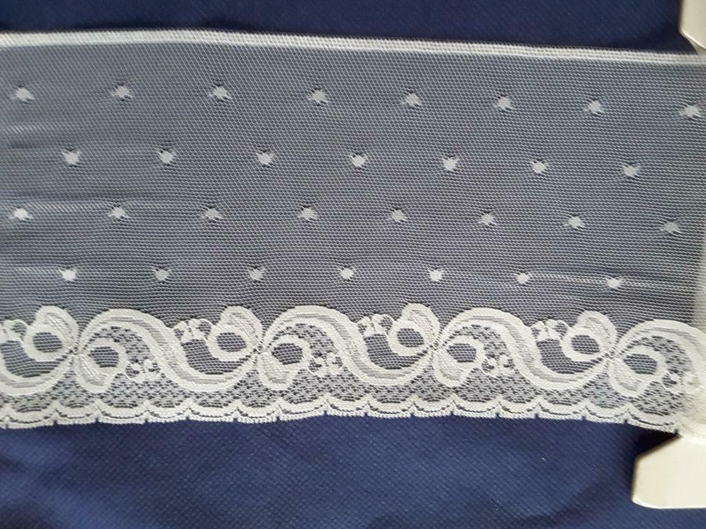large dentelle nylon blanche 12 cm D1255, Enlèvement ou Envoi, Neuf