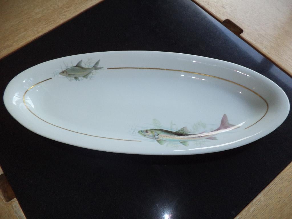 L porselein ANCIENNE FABRIQUE ROYALE LIMOGES vis schaal 61cm, Ophalen