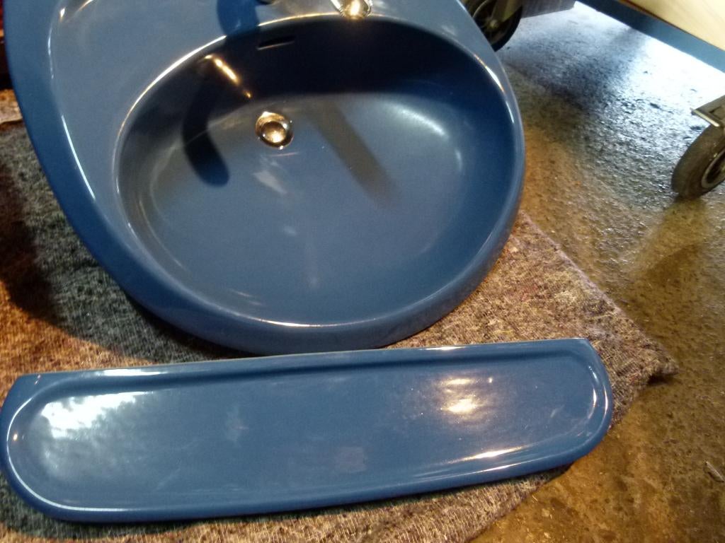 vintage wastafel lavabo + aflegbord Villeroy Boch 70er, Enlèvement, Maison et Meubles
