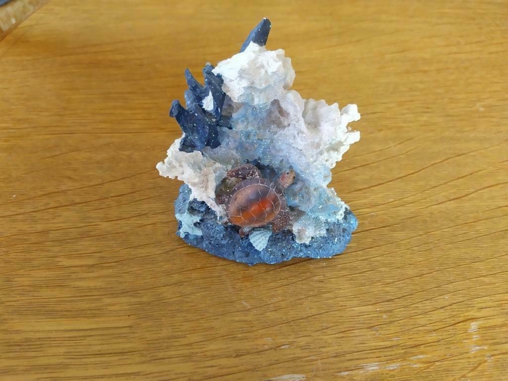Décoration corail blanc et bleu - H 10cm - L 10 cm, Enlèvement ou Envoi