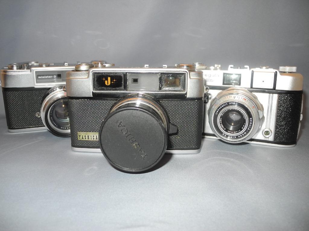 Lot de 3 appareils analogique Regula,YashicaJ et Minister D, Enlèvement ou Envoi, Utilisé, Compact, Autres Marques