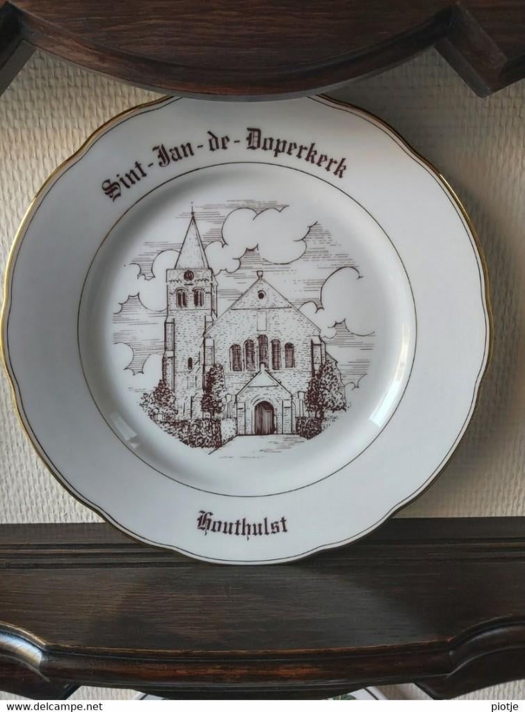 uniek bord HOUTHULST Magvam porselein (g swaenepoel), Antiquités & Art, Enlèvement ou Envoi
