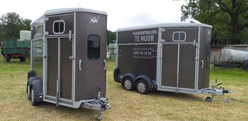 paardentrailer te huur, Ophalen, Zo goed als nieuw, Hout, 2-paards trailer