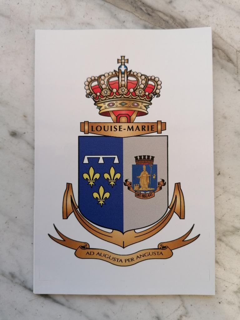 Sticker F931 LOUISE-MARIE van de Belgische marine, Verzamelen, Ophalen of Verzenden