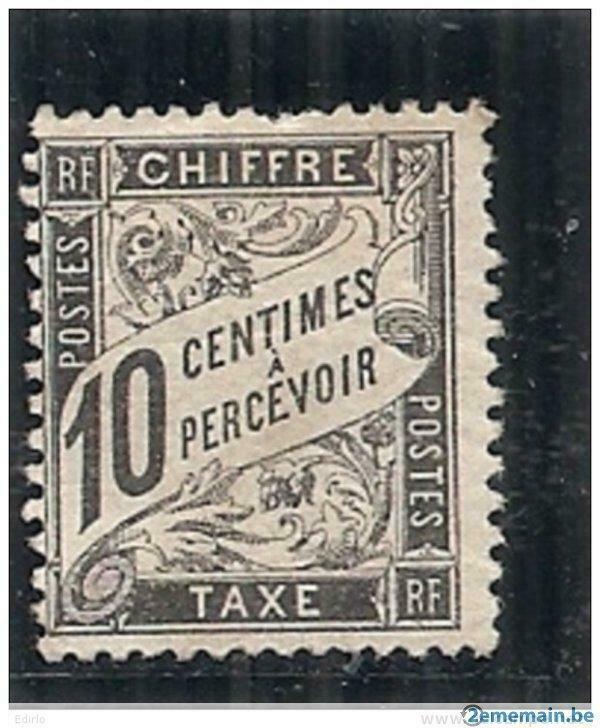FRANCE timbre taxe N° 15 neuf charnière Cote = 300€ signé, Non oblitéré