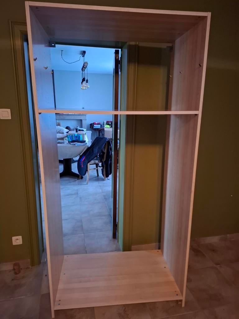 Kleerkast, Huis en Inrichting, Kasten | Kleerkasten, Ophalen, Gebruikt, Met plank(en), 50 tot 100 cm
