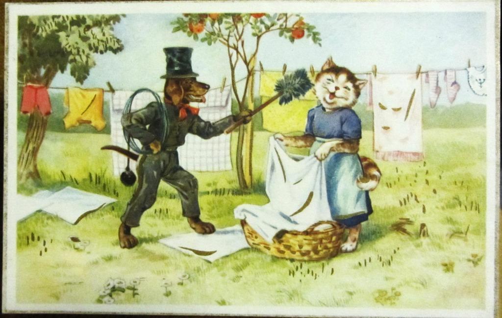 FANTASIEKAART DIEREN, Verzamelen, Ophalen of Verzenden, Ongelopen, Overige thema's