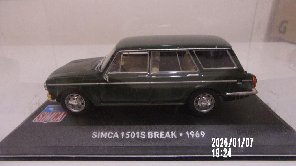 SIMCA COLLECTION 1/43.1501 "S" BREAK 1969,COMME NEUVE, Ophalen of Verzenden, Zo goed als nieuw, Auto, Overige merken