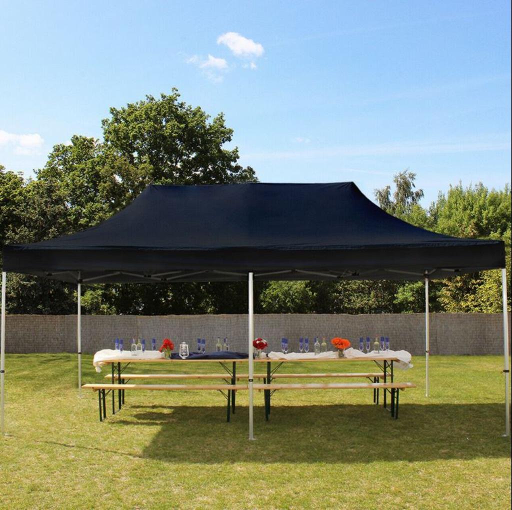 Easy-Up Tent Pop-Up Tent Partytent Vouwtent 3x6m. Zwart, Enlèvement ou Envoi, Neuf