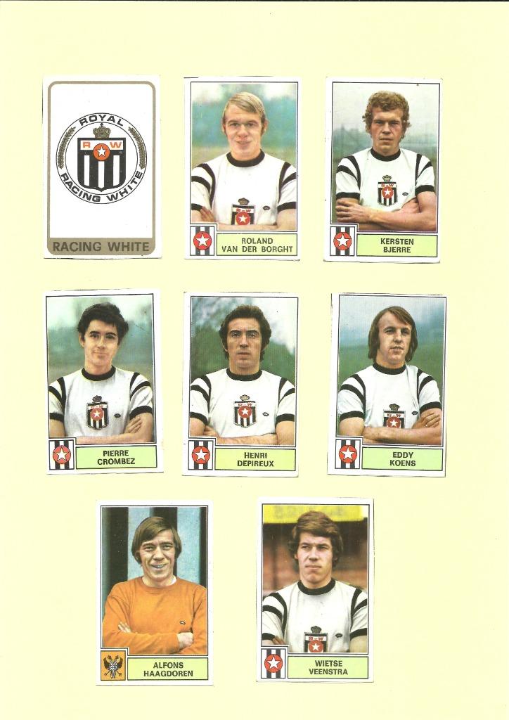 Panini Football 1972-1973 - 8 stickers (recups), Ophalen of Verzenden, Gebruikt, Sport