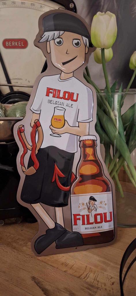 Reclamebord Filou, Collections, Marques de bière, Enlèvement, Neuf