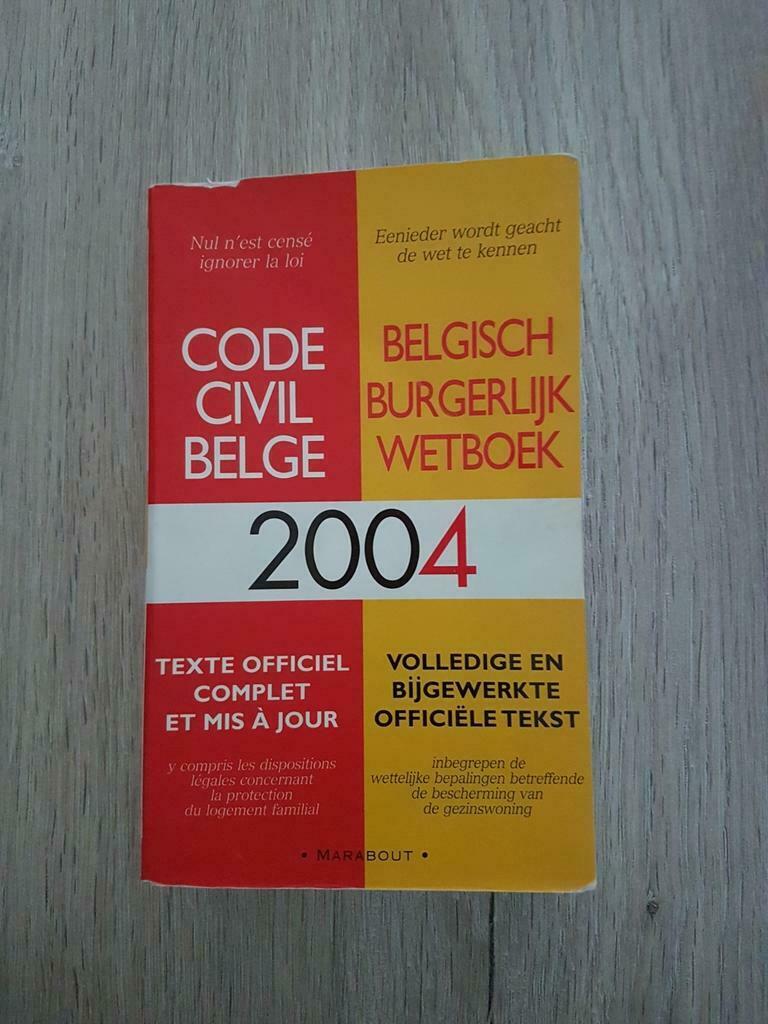 Belgisch burgerlijk wetboek, Boeken, Ophalen, Zo goed als nieuw