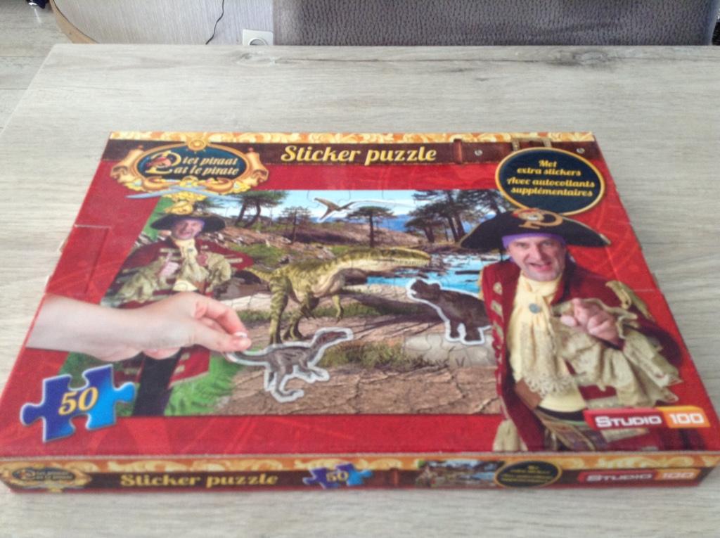 Puzzle d'autocollants Piet Pirate Studio 100 (50 pièces), Envoi, 10 à 50 pièces, Comme neuf, 4 à 6 ans