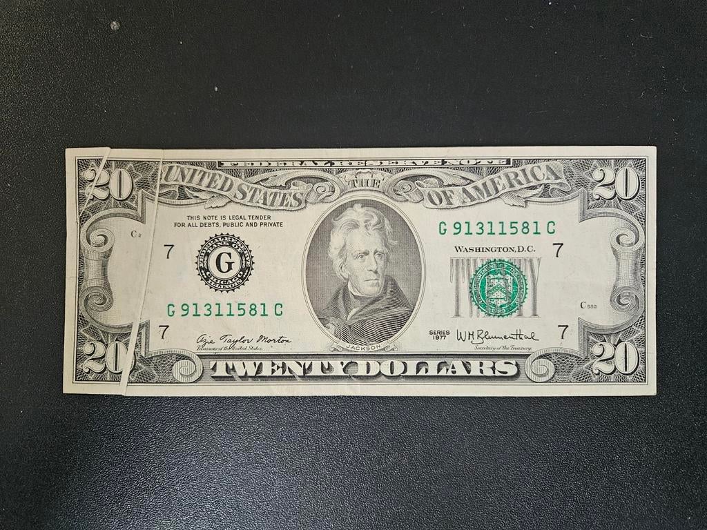 USA Chicago ERROR NOTE pick 465 1977 gevouwen in drukpers, Ophalen of Verzenden, Noord-Amerika, Los biljet