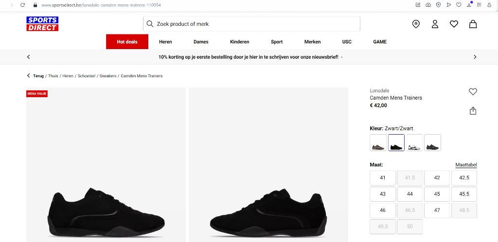 shoes Lonsdale Full Black P45, Sports & Fitness, Enlèvement, Neuf, Jambes, Autres types