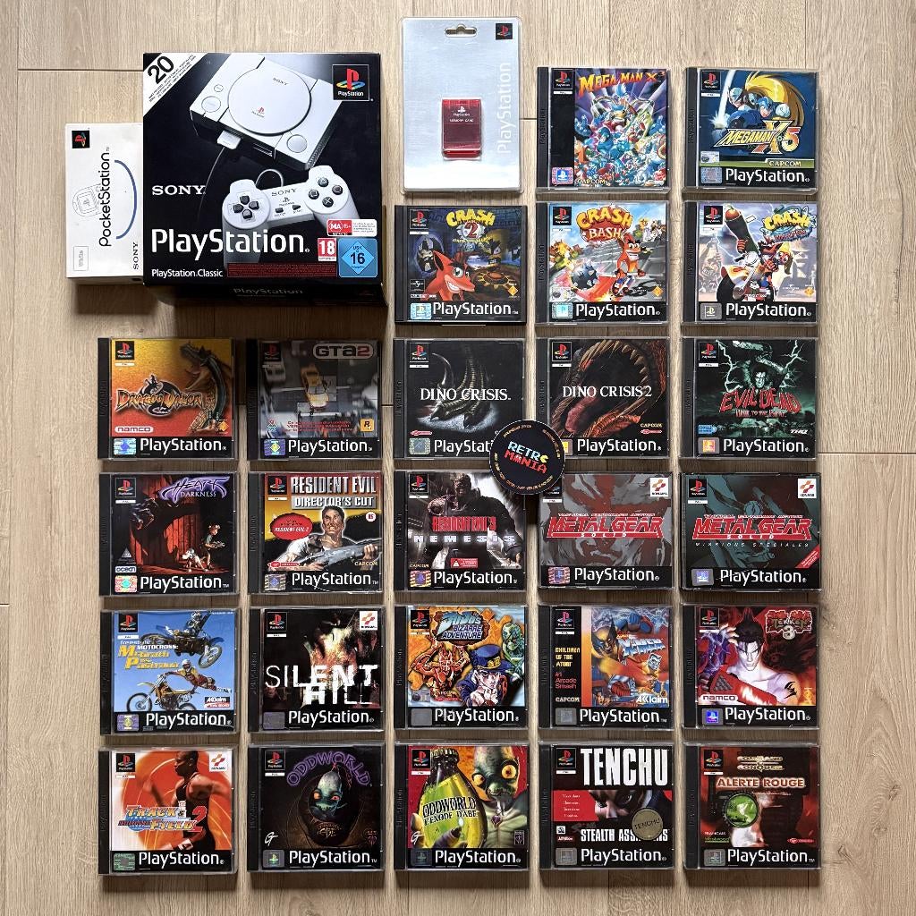 Console Playstation 1 Classic Mini + Jeux, Playstation, Playstation, Comme neuf, Enlèvement ou Envoi