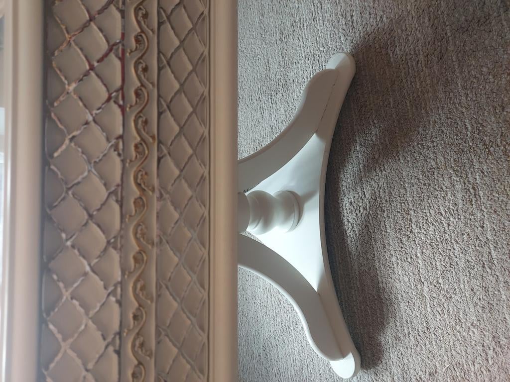 Marokkaanse tafel met witgouden design, Ophalen of Verzenden, Zo goed als nieuw