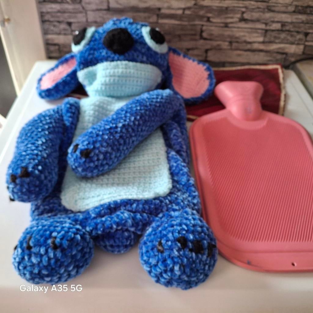 Stitch met warmwaterkruik , gemaakt van zachte floere wol, Ophalen of Verzenden, Nieuw