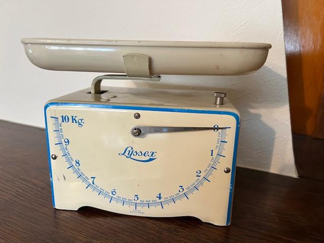 Vintage Zwitserse Lyssex keuken weegschaal, Antiek en Kunst, Antiek | Keukengerei, Ophalen