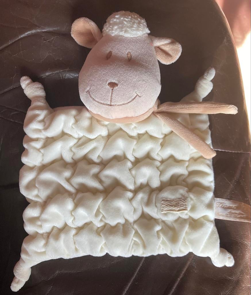 Tiamo knuffeldoekje met rammelaar en knisper 20/16.5 cm, Ophalen, Zo goed als nieuw, Overige typen