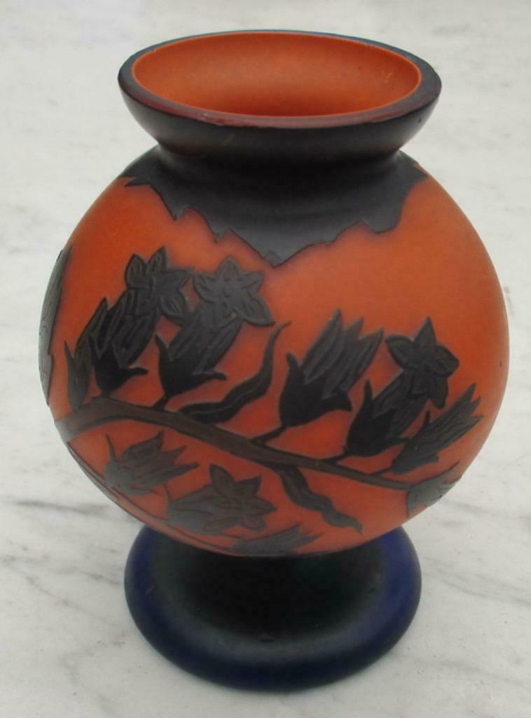 origineel Loetz cameo glas vaasje bloemen Richard, Antiek en Kunst, Verzenden