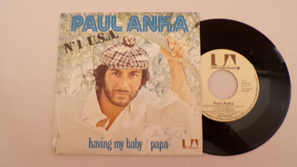 PAUL ANKA - Having my baby (45t), Enlèvement ou Envoi, Comme neuf, Pop