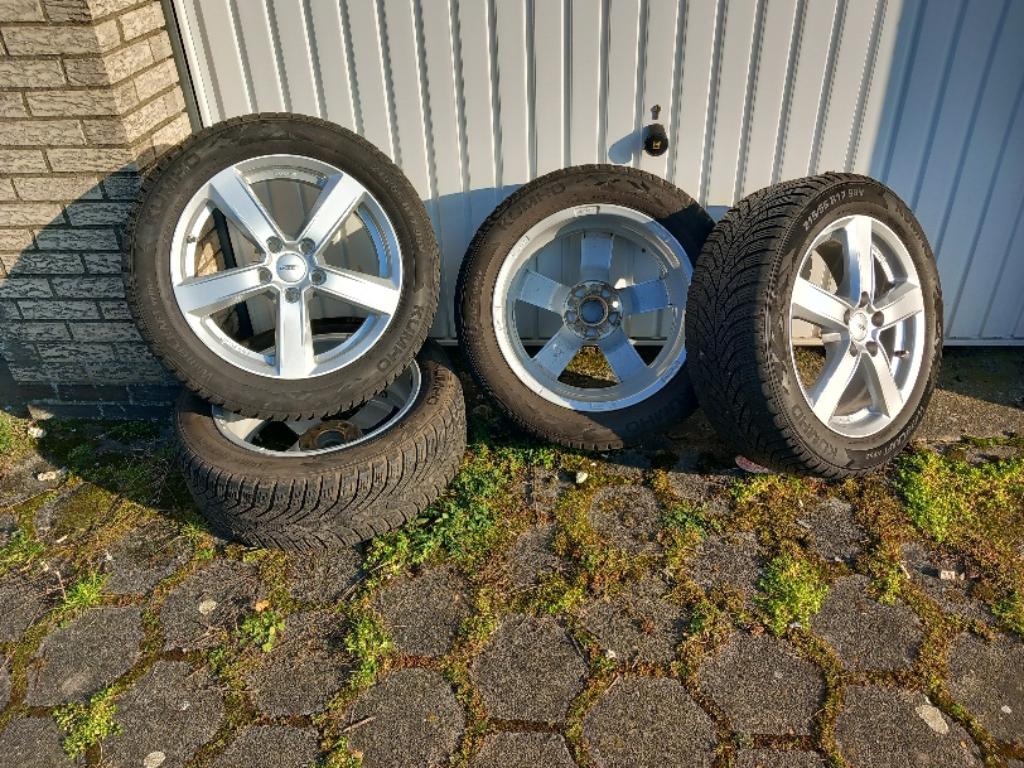 Winterbanden op velgen 17 inch, Auto-onderdelen, Banden en Velgen, 17 inch, Personenwagen, Gebruikt