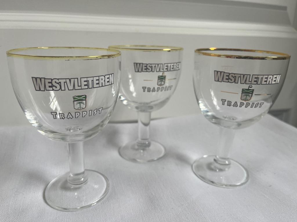3 verres West Vleteren Trappist dégustation port compris, Collections, Enlèvement ou Envoi, Comme neuf, Verre à bière
