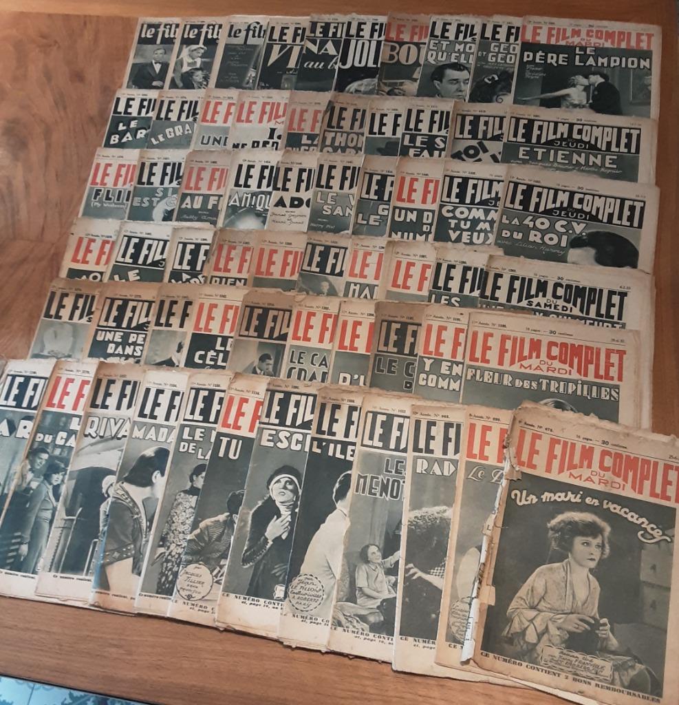 Lot de 62 revues " Le Film Complet du Mardi", Enlèvement ou Envoi, 1920 à 1940, Journal ou Magazine