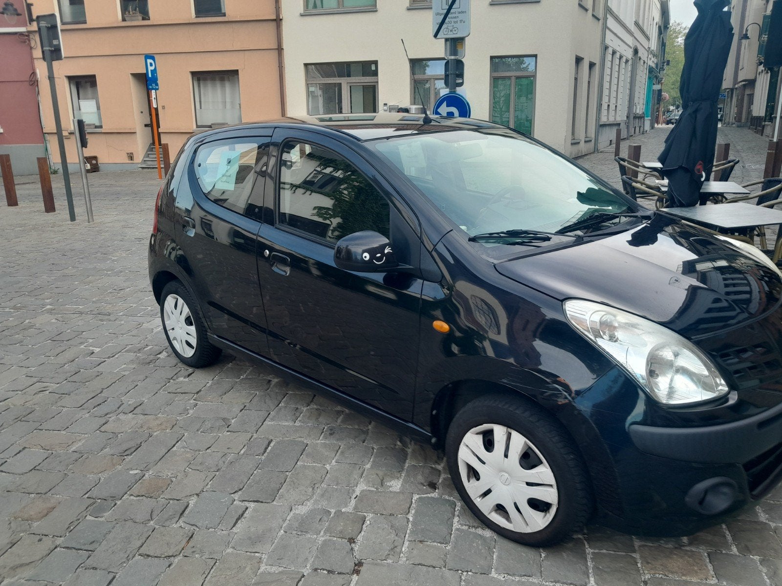 nissan pixo - 2013 - 135250km - ideale startwagen, Auto's, Nissan, Voorwielaandrijving, Stof, Zwart, Particulier
