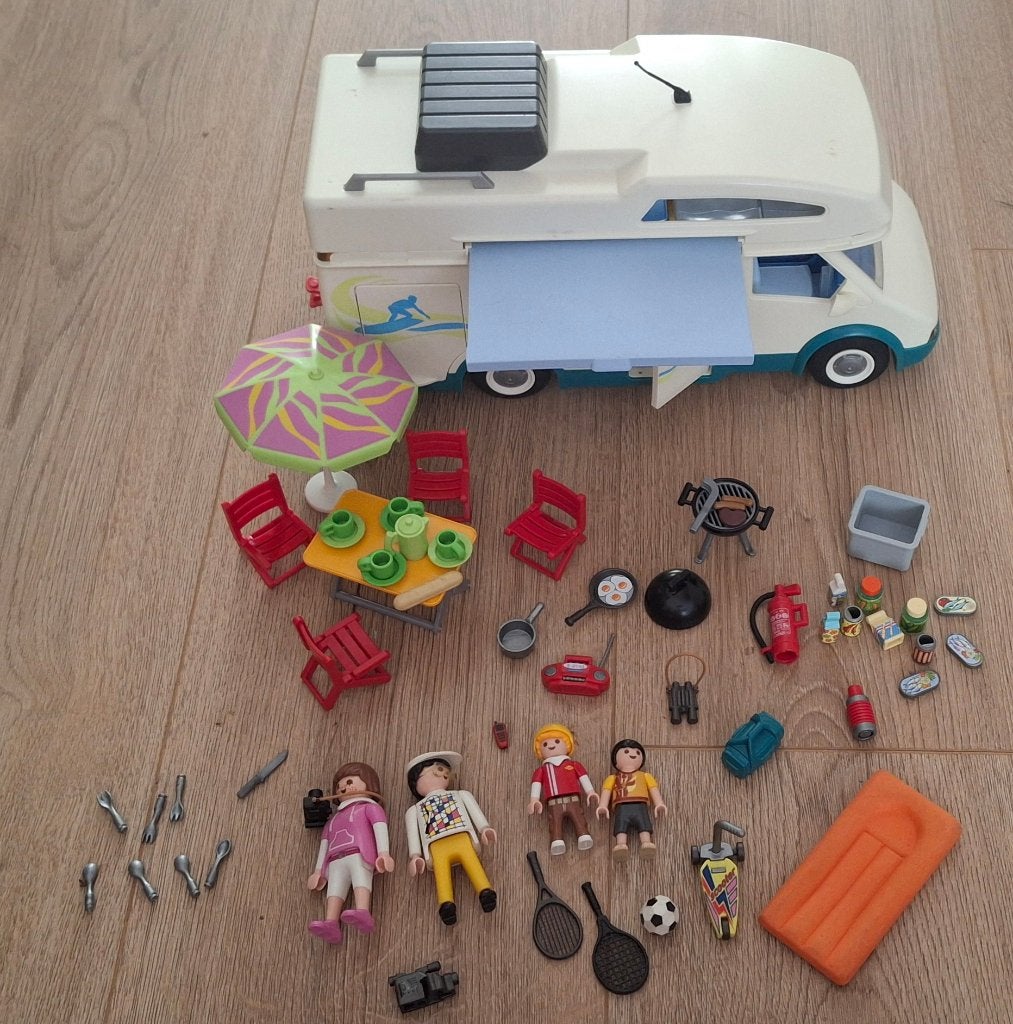 PLAYMOBIL geobra le camping car en vacance, Enlèvement ou Envoi, Kit complet, Utilisé, Véhicule