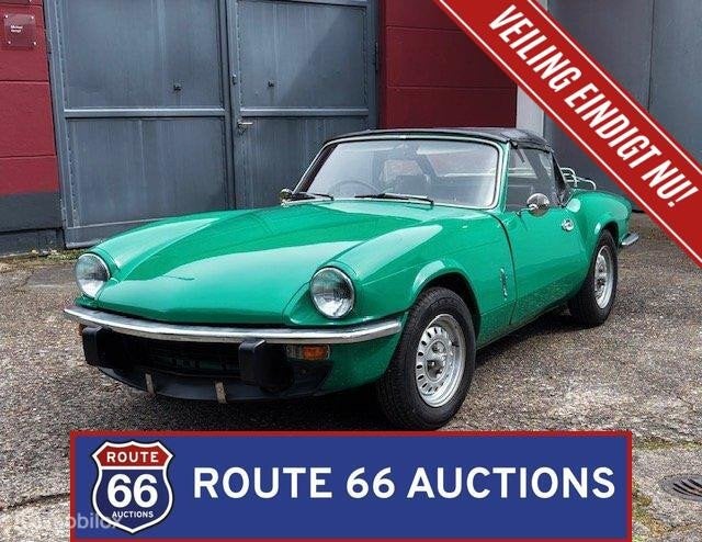 Triumph Spitfire 1500 | 1977 | Route 66 Auctions, Triumph, Zwart, Bedrijf, Handgeschakeld