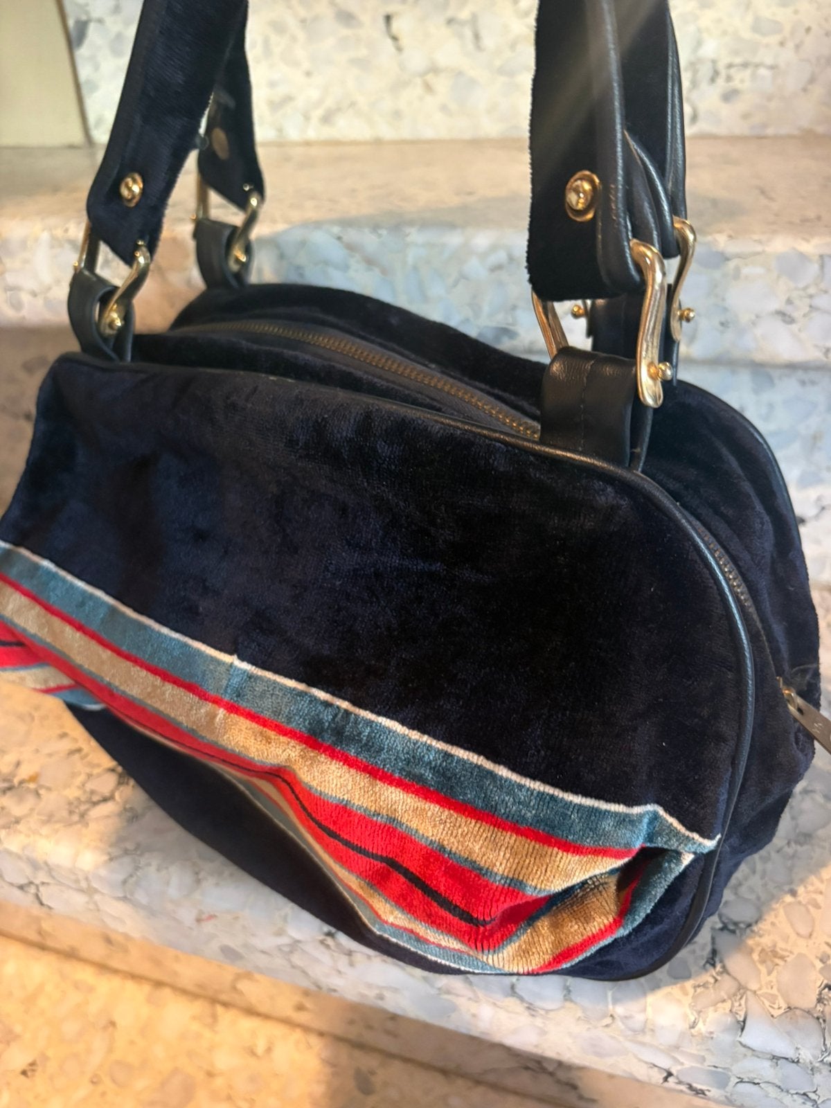 ESTRO DI FIRENZE vintage fluweel toilet of make-up tas, Ophalen of Verzenden, Zo goed als nieuw