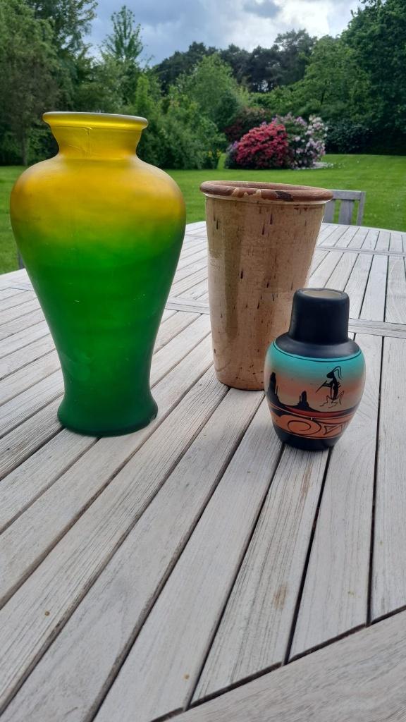 Set van 3 vazen, Huis en Inrichting, Woonaccessoires | Vazen, Ophalen of Verzenden, Gebruikt, Overige materialen