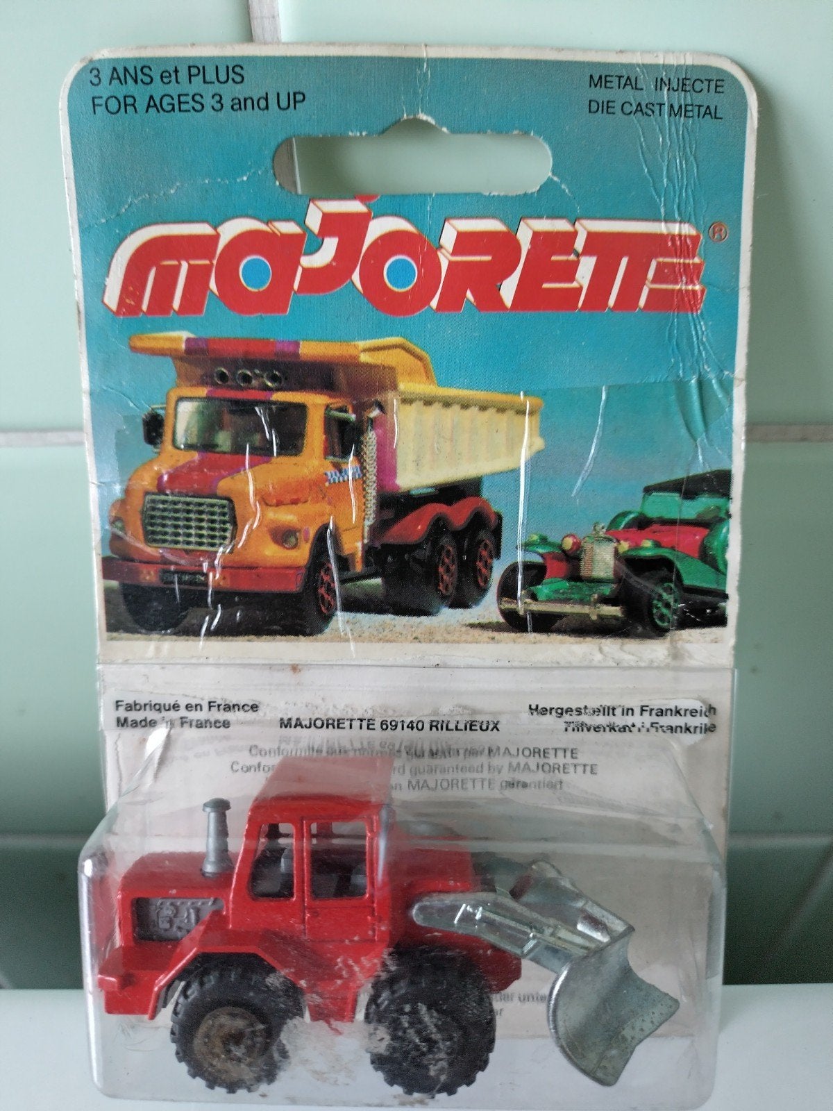 Vintage Majorette Bulldozer AFHALING LEES BESCHRIJVING, Enlèvement, Neuf, Grue, Tracteur ou Agricole, Majorette