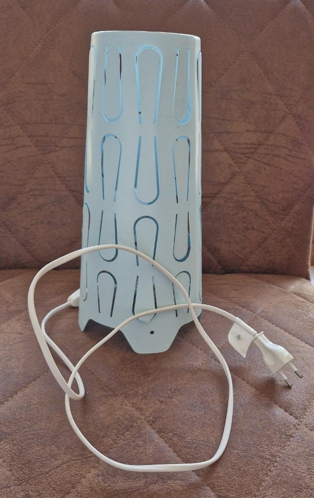 Ikea - metalen retro tafellamp - turquoise - H30cm, Huis en Inrichting, Lampen | Tafellampen, Verzenden, Zo goed als nieuw, Metaal