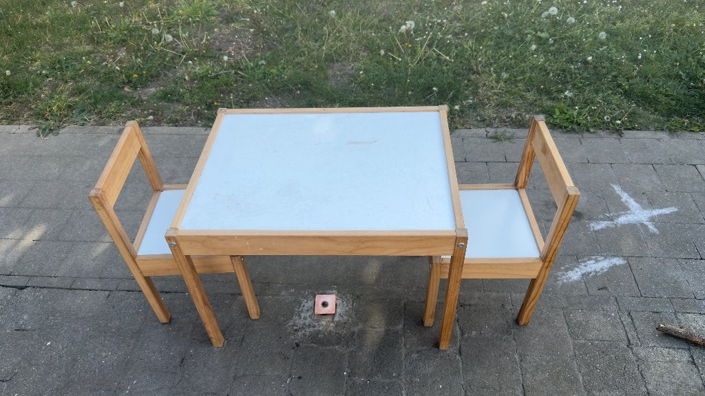 IKEA LÄTT kindertafel met 2 stoeltjes, Enlèvement, Utilisé, Table(s) et Chaise(s)