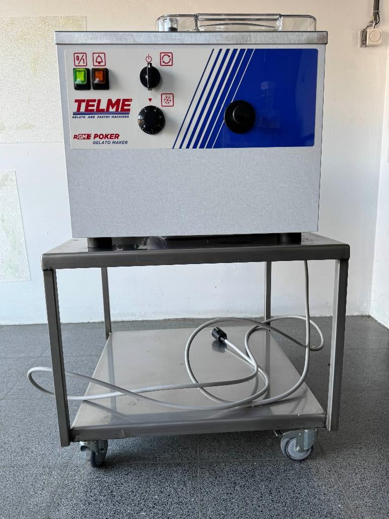 Machine à glace professionnelle TELME Poker A + table inox, Enlèvement, Comme neuf, Auto-congélation