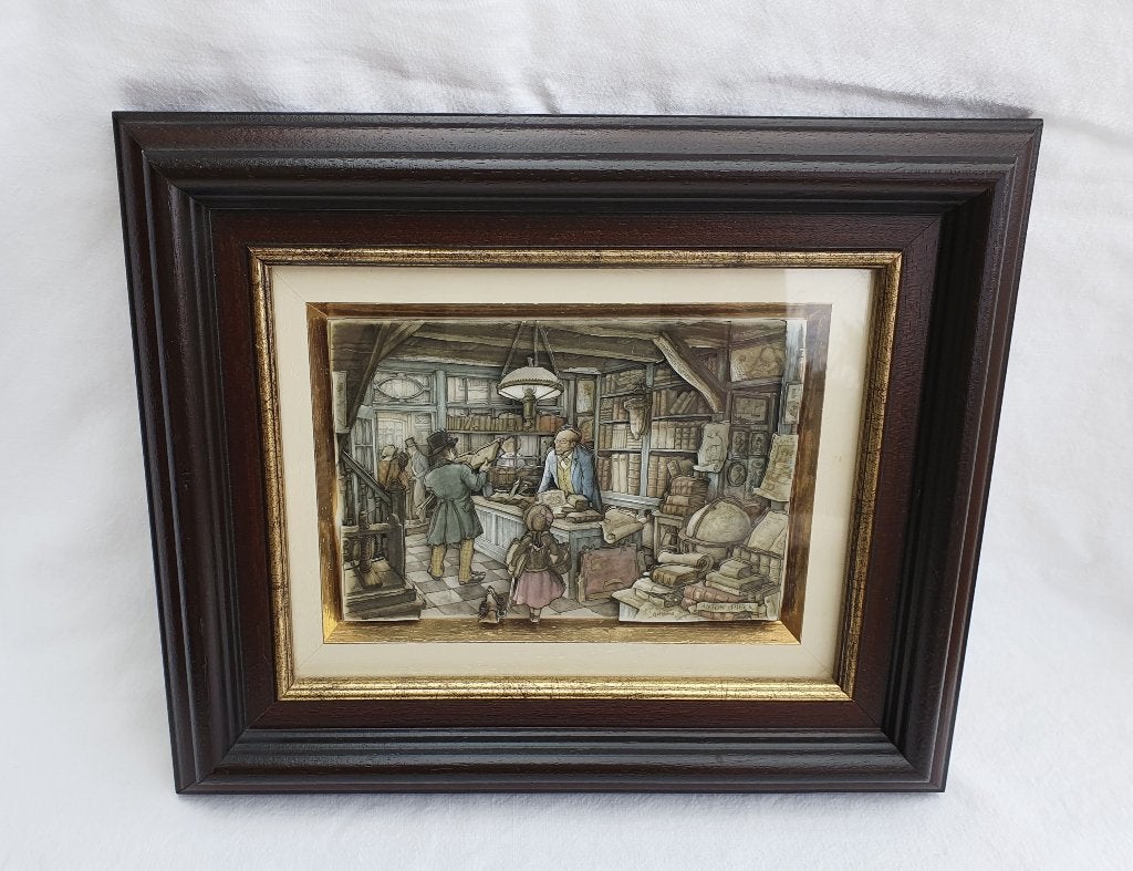 Kader met 10-Dimensionele tekening van Anton Pieck, Enlèvement ou Envoi, Comme neuf, Création originale, Dessin