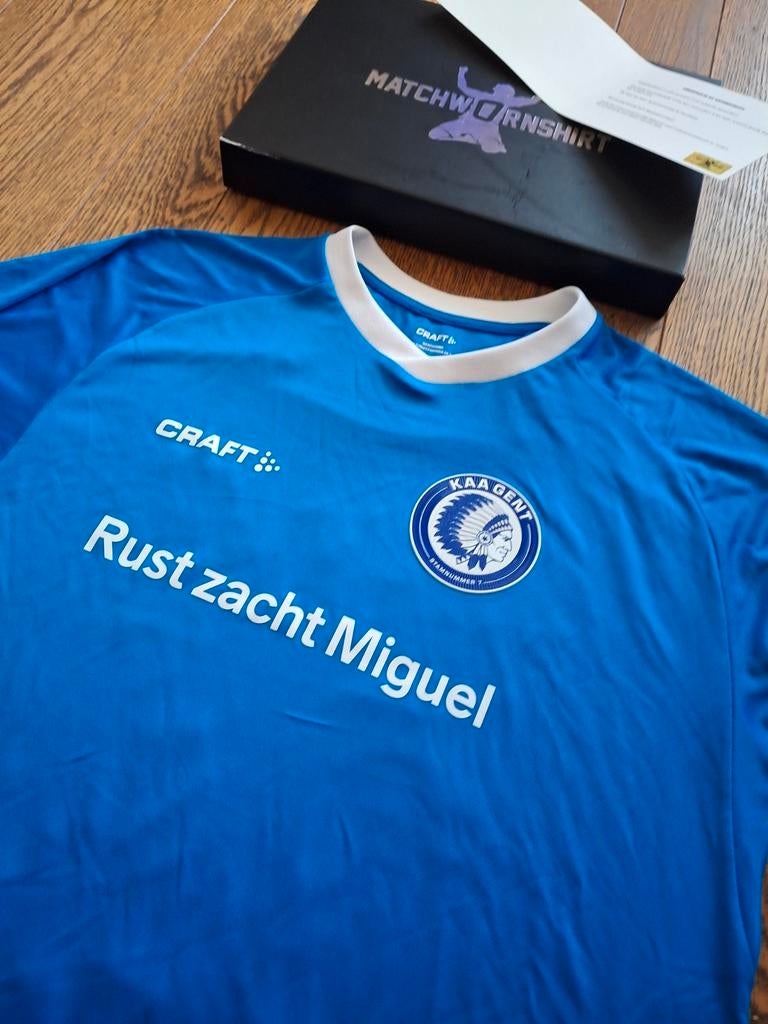 Matchworn shirt Darko Lemajic KAA Gent, Ophalen of Verzenden, Shirt