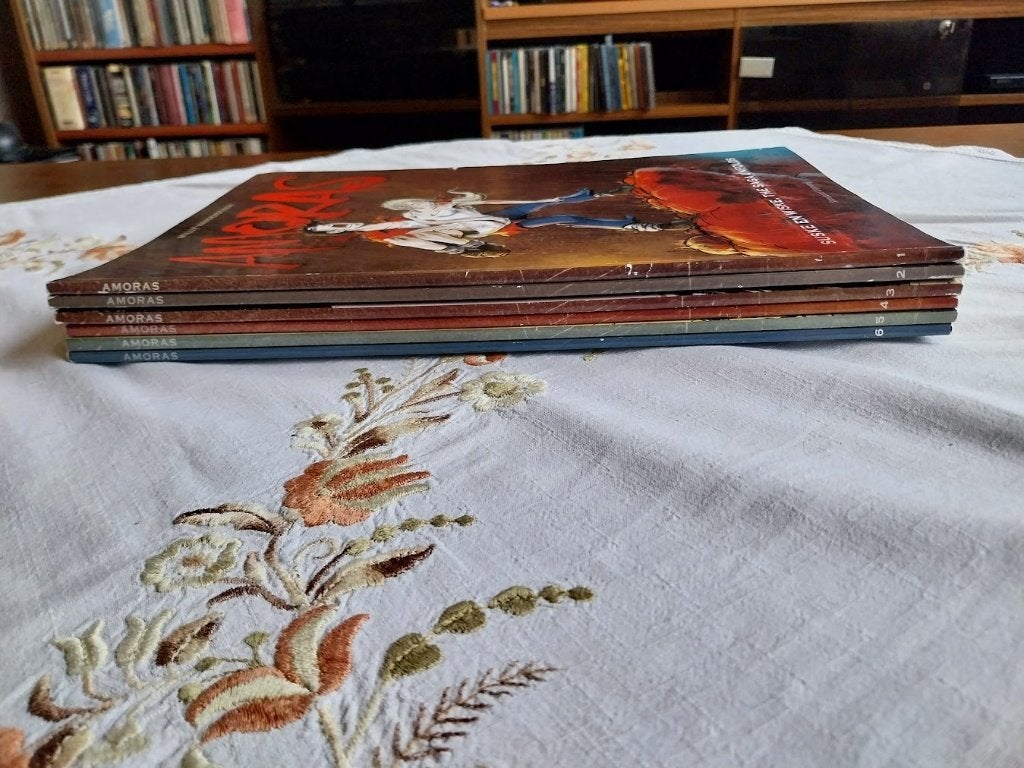 complete Stripreeks van " Amoras " ( 6 albums ), Complete serie of reeks, Ophalen of Verzenden, Gelezen