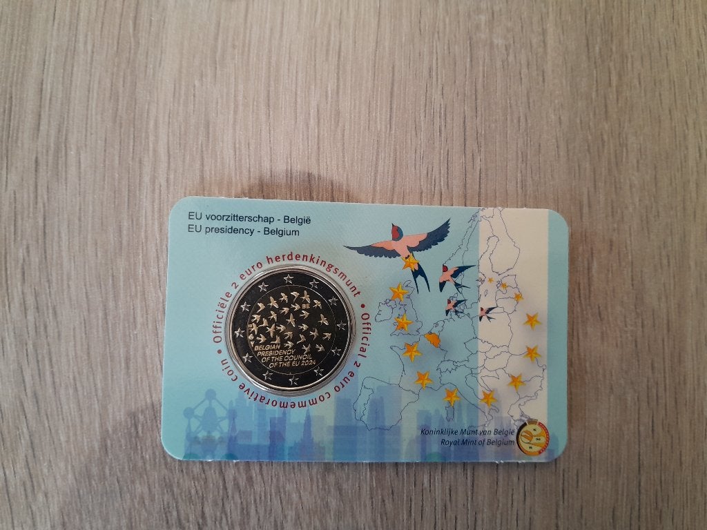 2 euro België 2024 Voorzitterschap EU Coincard Nederlands, Enlèvement ou Envoi, Belgique, 2 euros, Monnaie en vrac