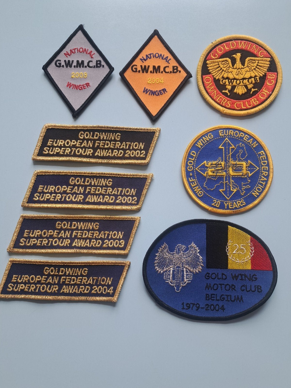 9 Goldwing geborduurde emblemen, Verzenden, Zo goed als nieuw, Motoren
