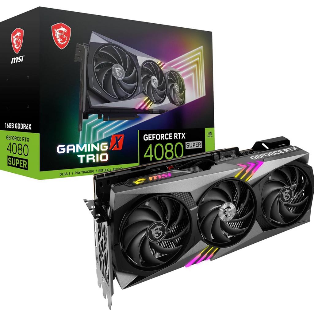 MSI RTX 4080 SUPER 16G GAMING X TRIO, Informatique & Logiciels, Cartes vidéo, Comme neuf, Enlèvement ou Envoi