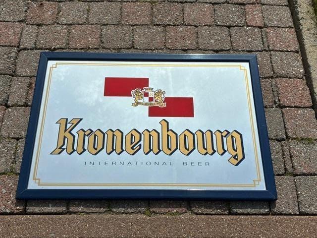 Kronenbourg 1664 caféspiegel, Verzamelen, Ophalen, Zo goed als nieuw, Reclamebord