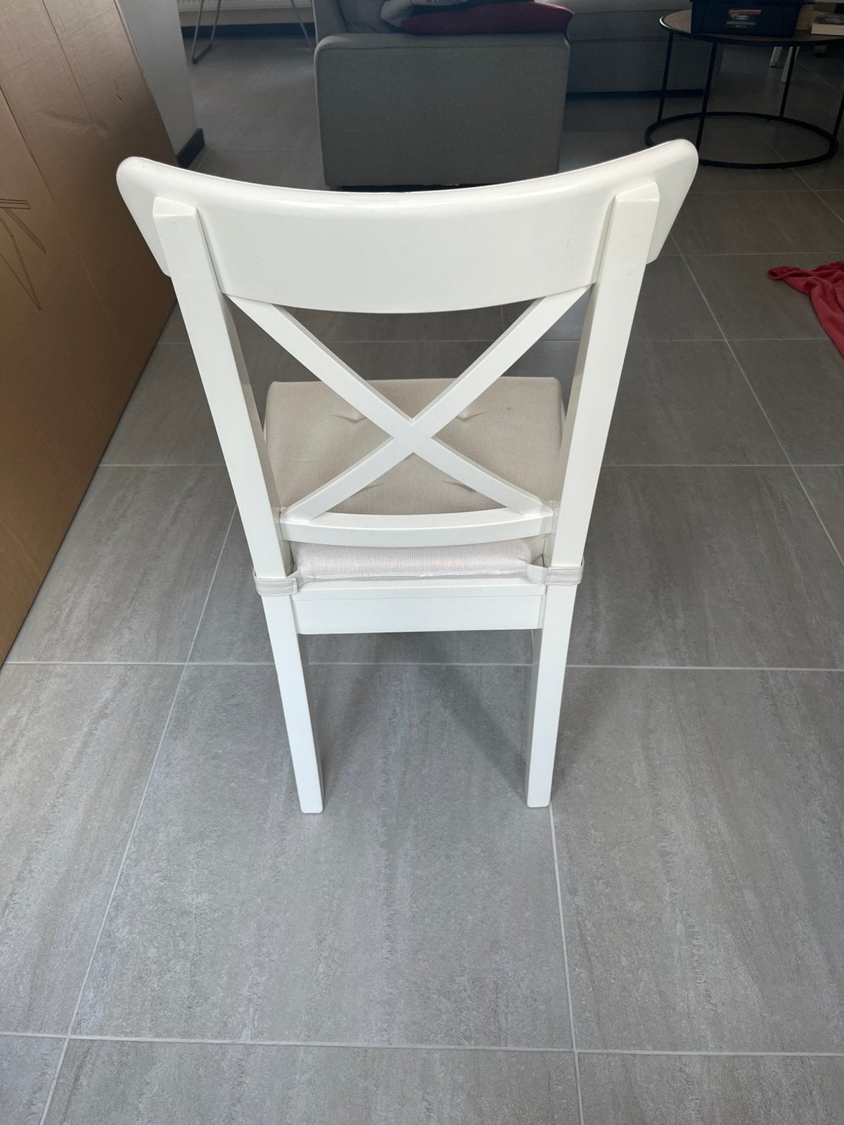 6 Eetkamerstoelen, Huis en Inrichting, Ophalen, Gebruikt, Wit, Vijf, Zes of meer stoelen