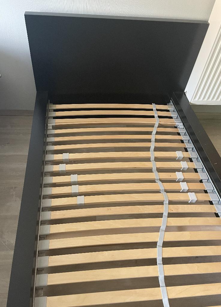 éénpersoonsbed + lattenbodem + matras, Huis en Inrichting, Slaapkamer | Bedden, Ophalen, Gebruikt, 90 cm, Eenpersoons
